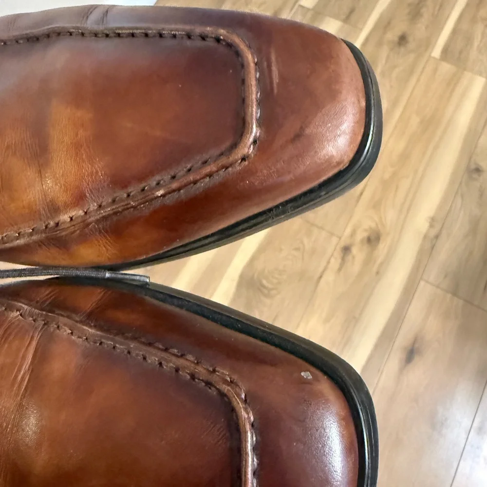 Magnanni Romelo Diversa Apron Toe Derby Cognac Brown Size 10 1/2 M MSRP $350